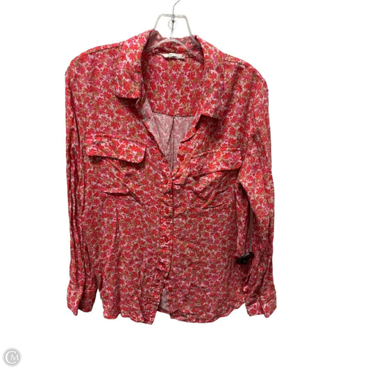 Top Long Sleeve By A Loves A In Floral Print, Size: L