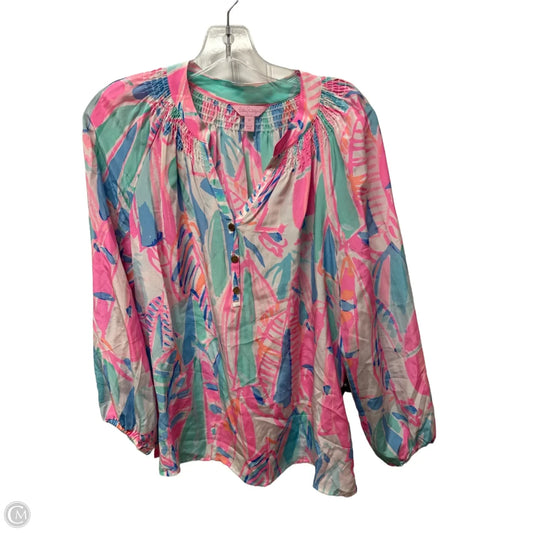 Top Long Sleeve Designer By Lilly Pulitzer In Multi-colored, Size: M