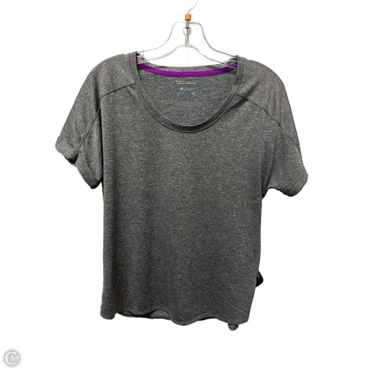 Athletic Top Short Sleeve By Columbia In Grey, Size: M