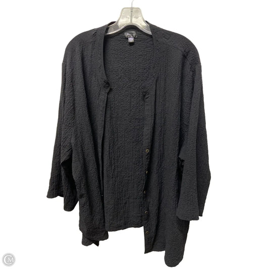 Top Long Sleeve By Clothes Mentor In Black, Size: 3x