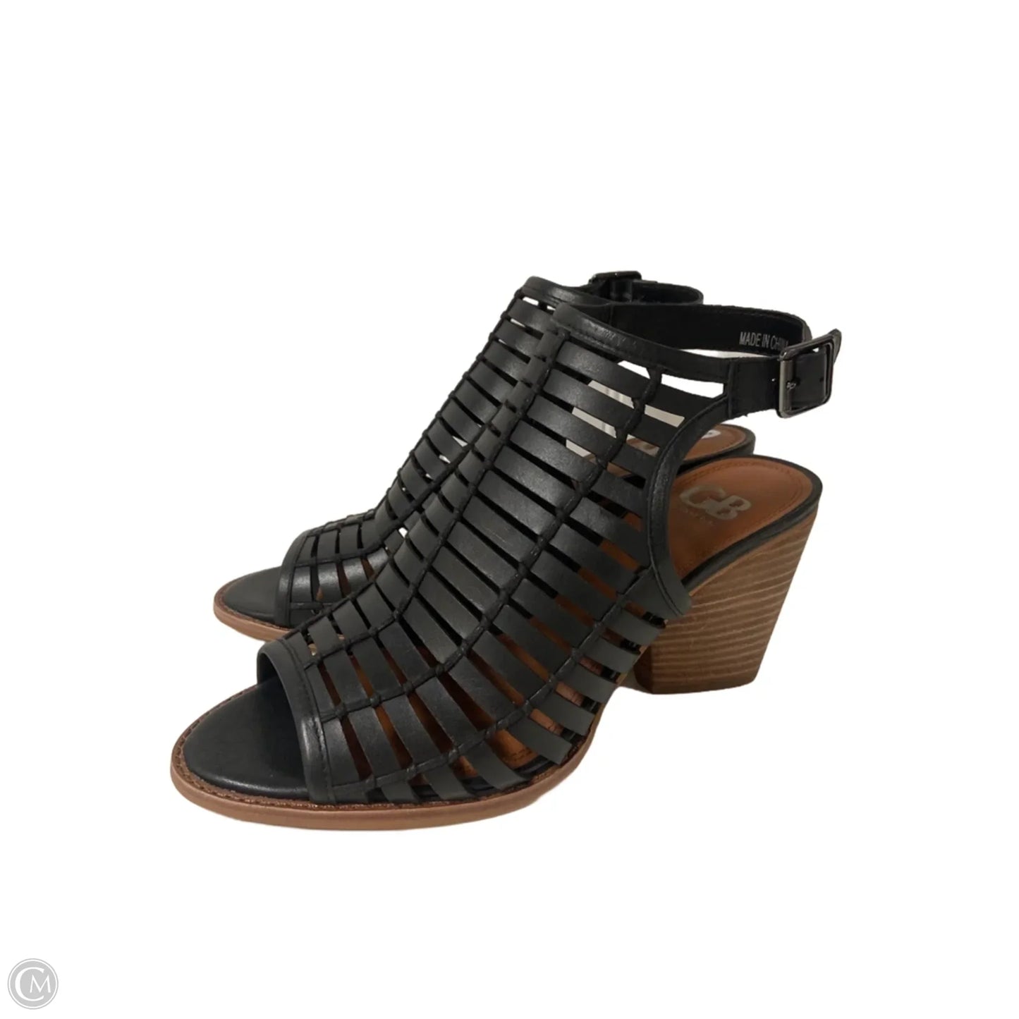 Sandals Heels Block By Gianni Bini In Black, Size: 9