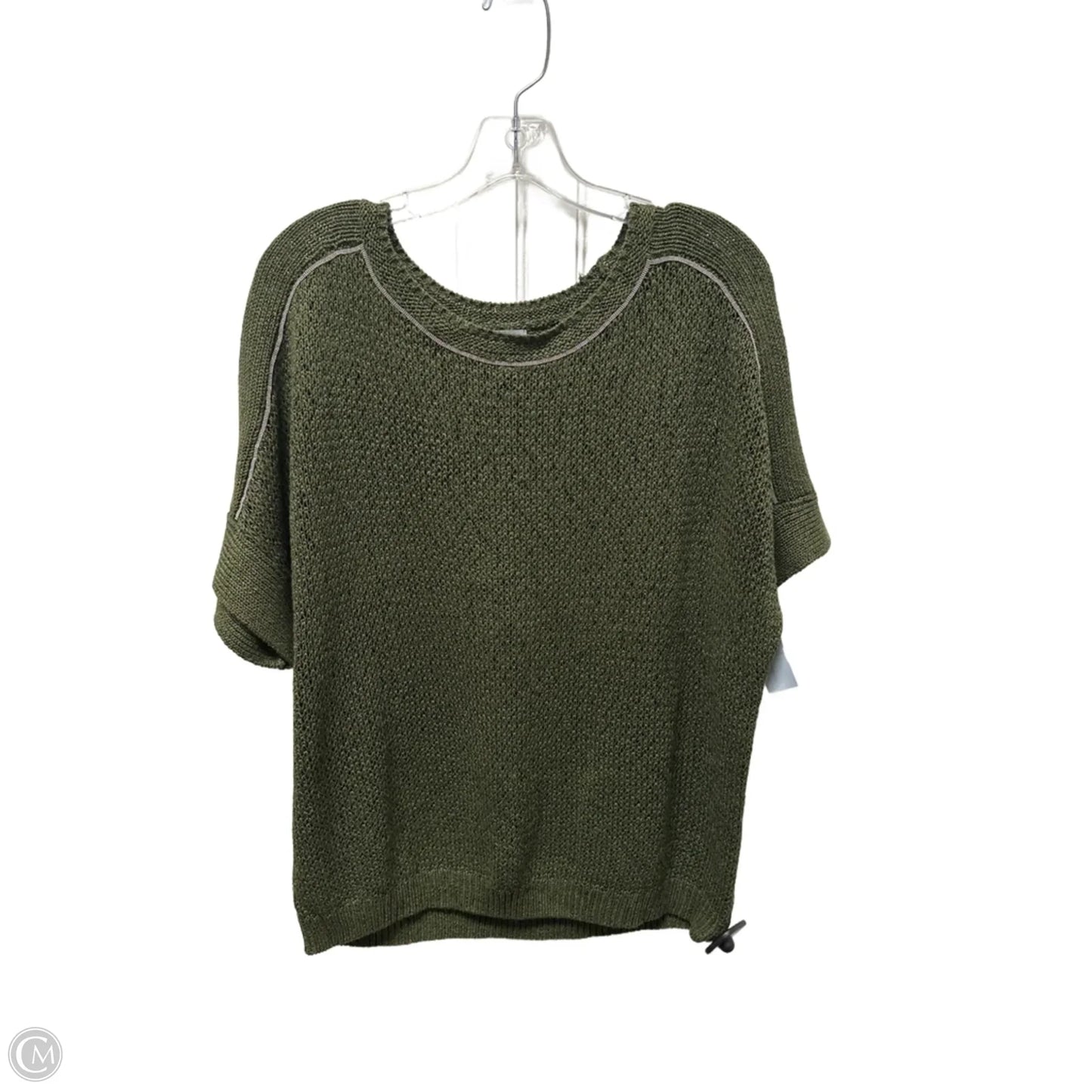 Sweater Short Sleeve By Chicos In Green, Size: L