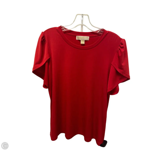Top Short Sleeve By Michael By Michael Kors In Red, Size: M