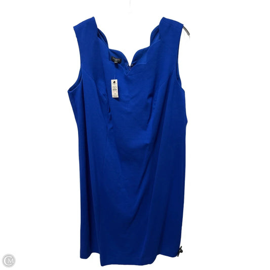 Dress Casual Midi By Talbots In Blue, Size: L