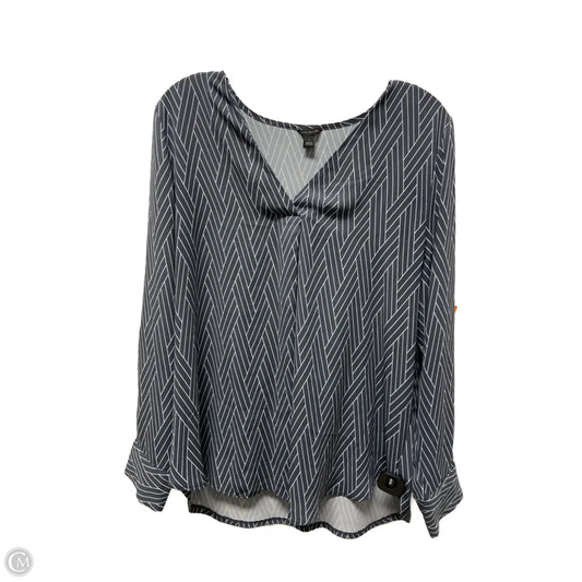 Top Long Sleeve By Ann Taylor In Grey, Size: L