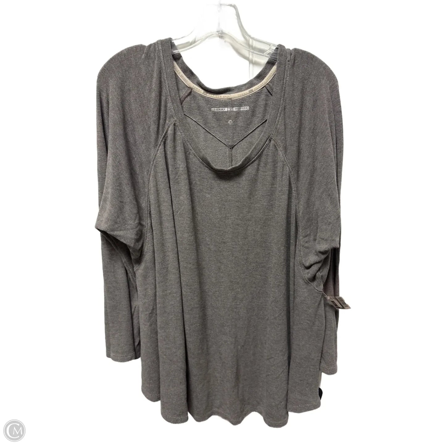 Sweater By Tommy Hilfiger In Grey, Size: 1x