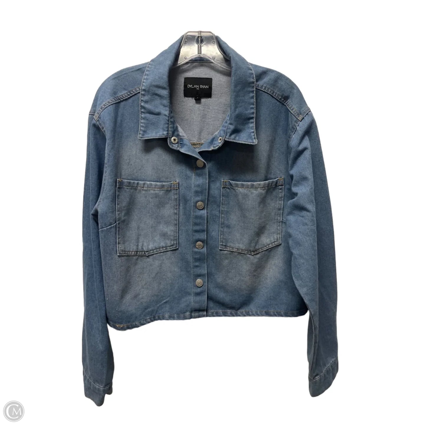 Jacket Denim By Clothes Mentor In Blue Denim, Size: L