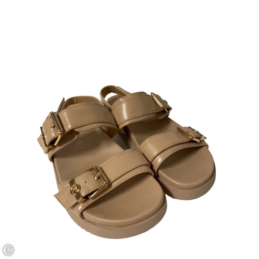 Sandals Flats By Clothes Mentor In Beige, Size: 7