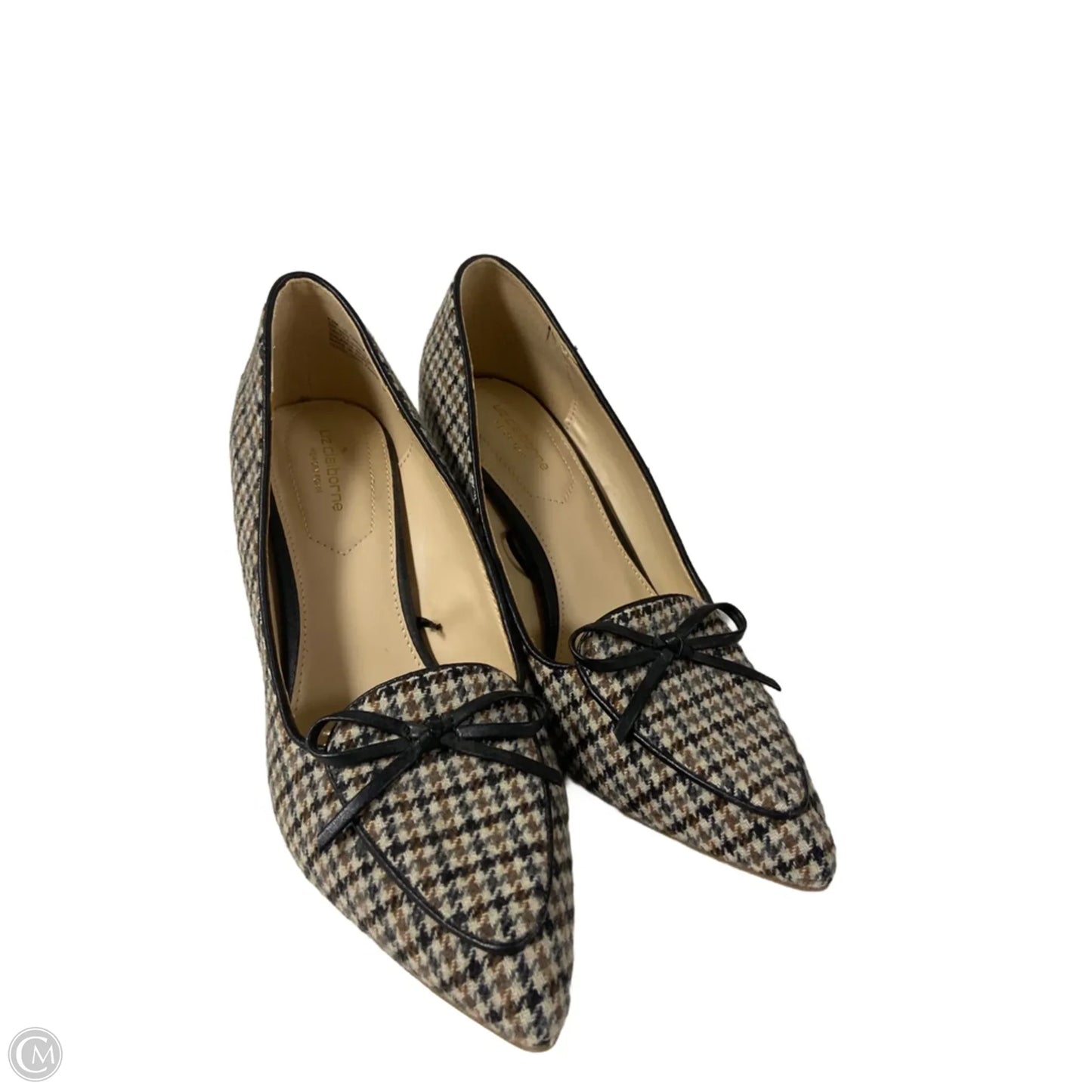 Shoes Heels Kitten By Liz Claiborne In Plaid Pattern, Size: 7.5