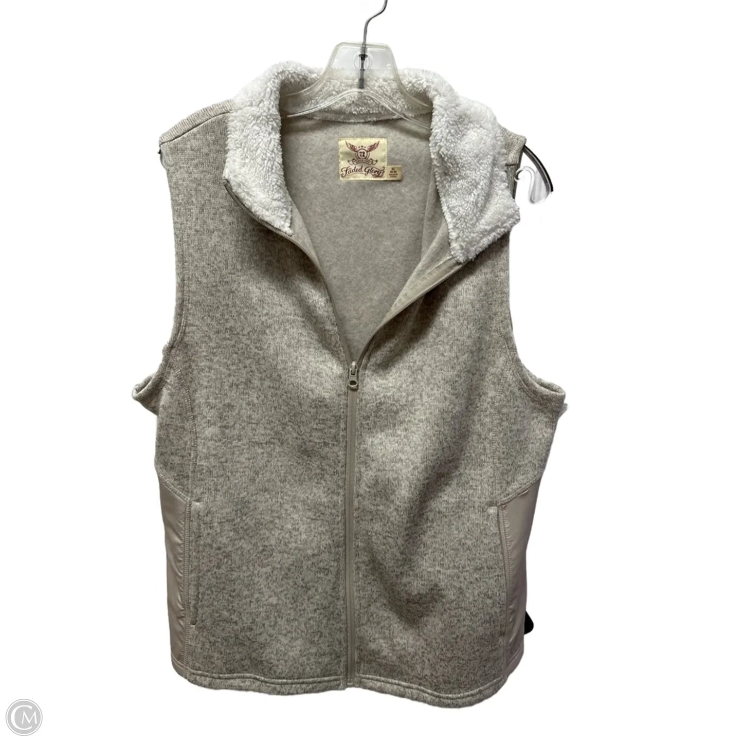 Vest Fleece By Faded Glory In Grey, Size: Xl