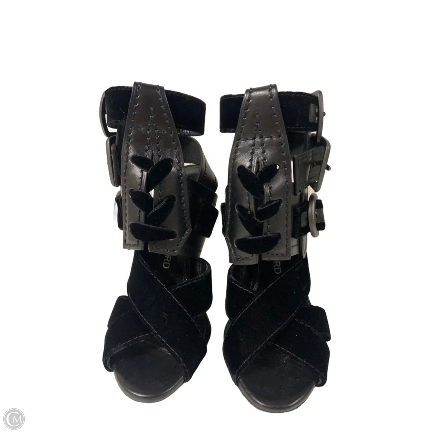 Sandals Luxury Designer By Tom Ford In Black, Size: 6.5