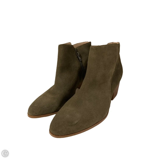 Boots Ankle Heels By Sole Society In Green, Size: 8.5