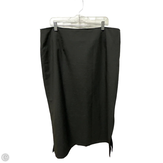 Skirt Midi By Clothes Mentor In Black, Size: 3x