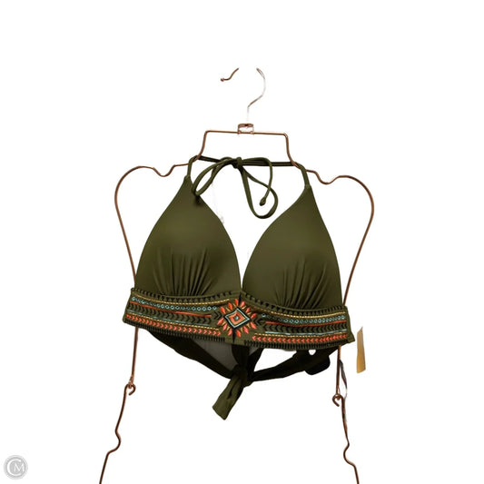 Swimsuit Top By Clothes Mentor In Green, Size: L