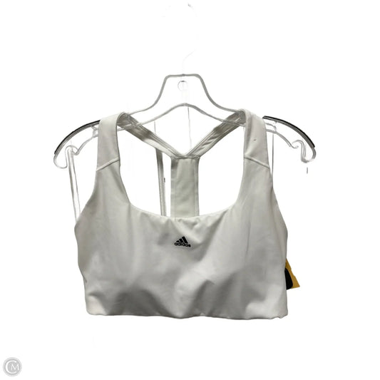 Athletic Bra By Adidas In White, Size: Xl
