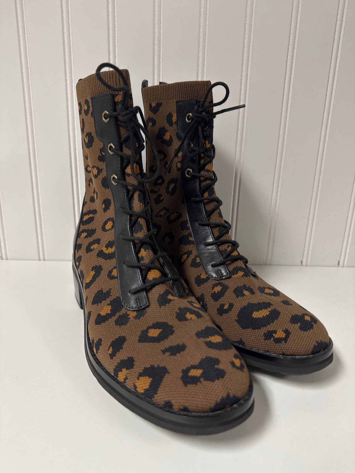 Boots Combat By Cole-haan In Animal Print, Size: 7.5