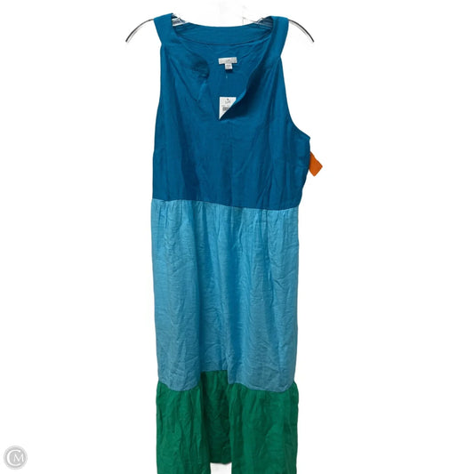 Dress Casual Maxi By J. Jill In Blue & Green, Size: M