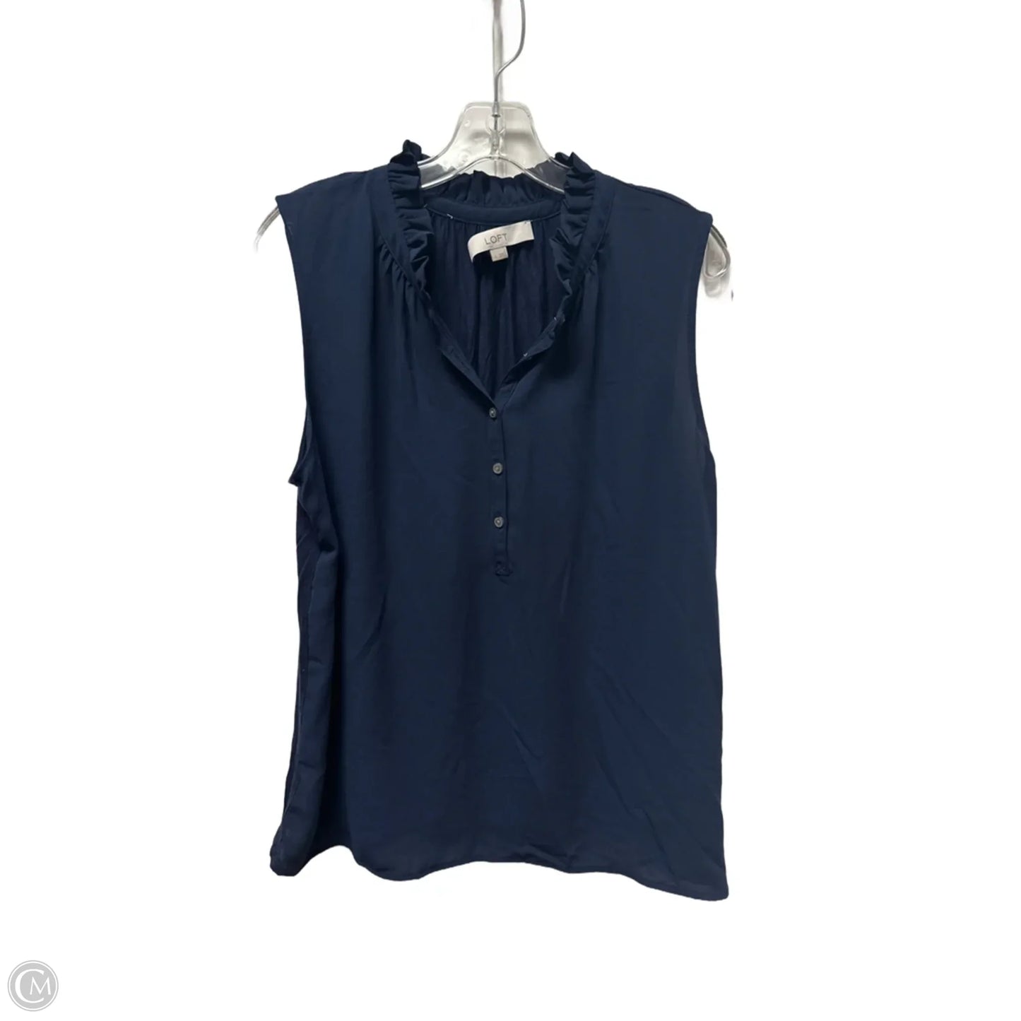 Top Sleeveless By Loft In Navy, Size: L