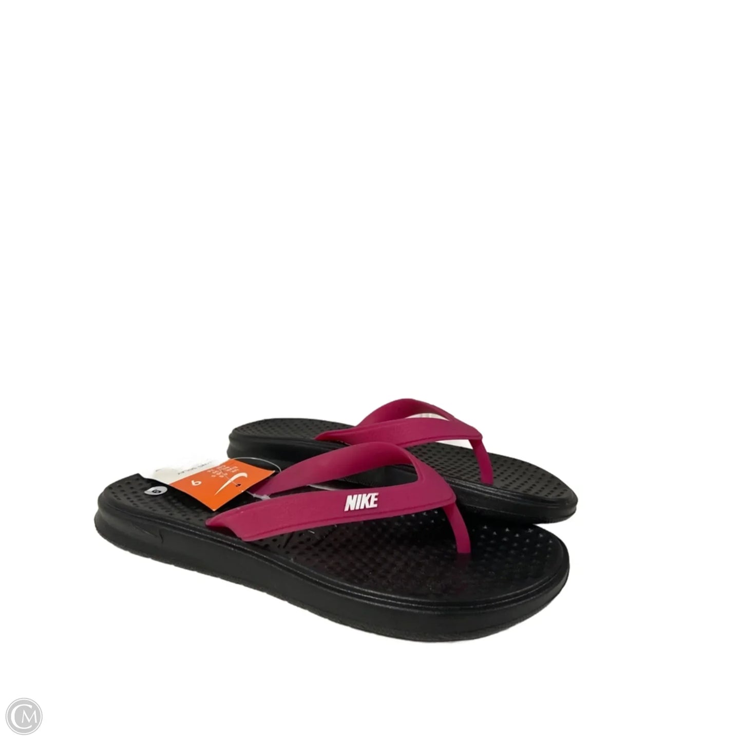 Sandals Flip Flops By Nike In Black, Size: 9