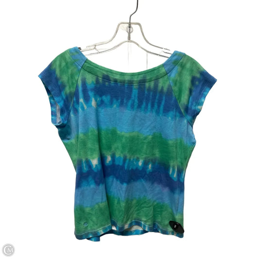 Top Short Sleeve By Ralph Lauren In Blue & Green, Size: Lp