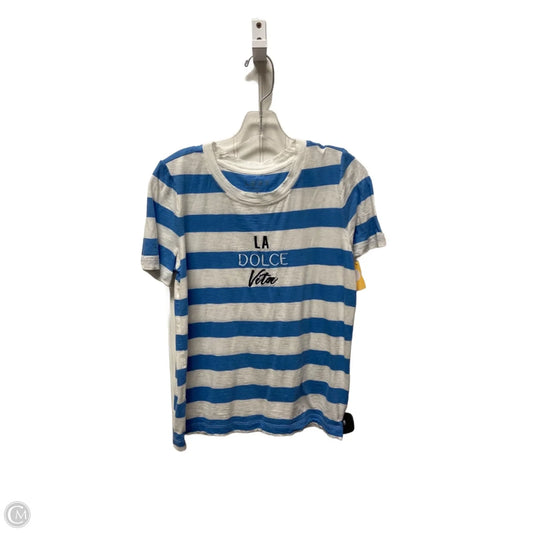 Top Short Sleeve By Loft In Striped Pattern, Size: S