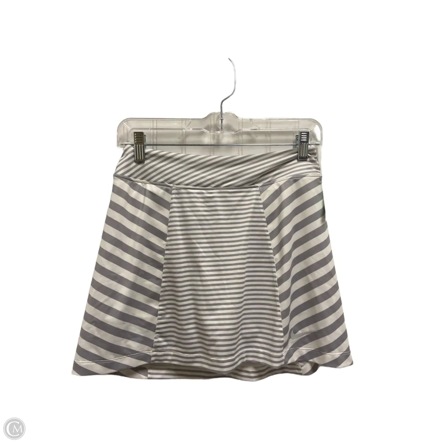 Athletic Skort By Nike In Striped Pattern, Size: Xs