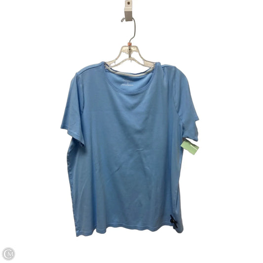 Top Short Sleeve By Talbots In Blue, Size: 2x