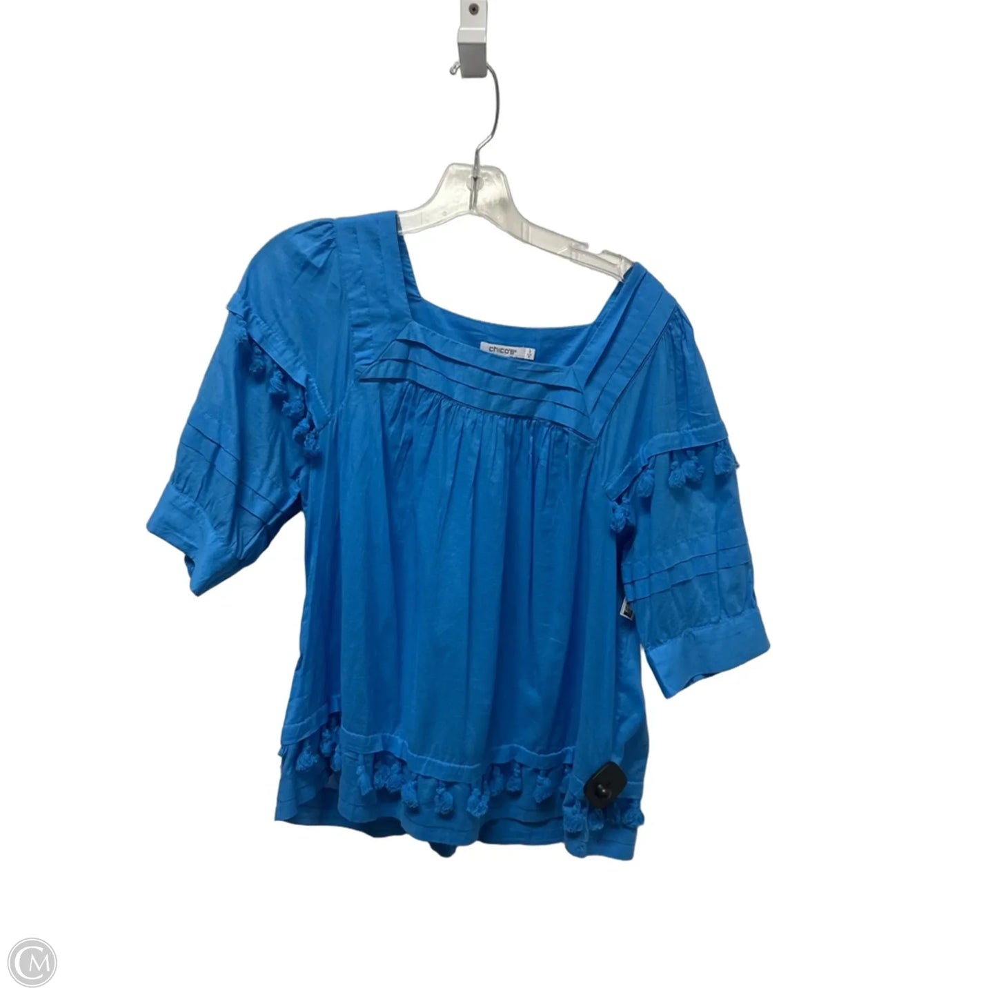 Top Short Sleeve By Chicos In Blue, Size: L