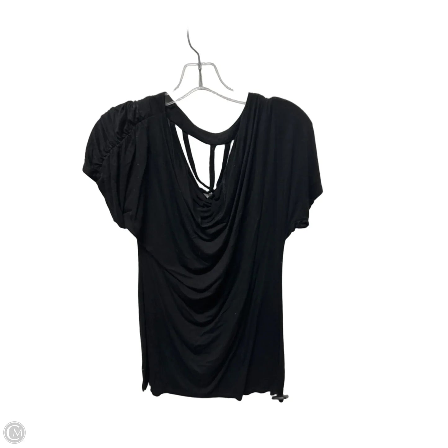 Top Short Sleeve By White House Black Market In Black, Size: L