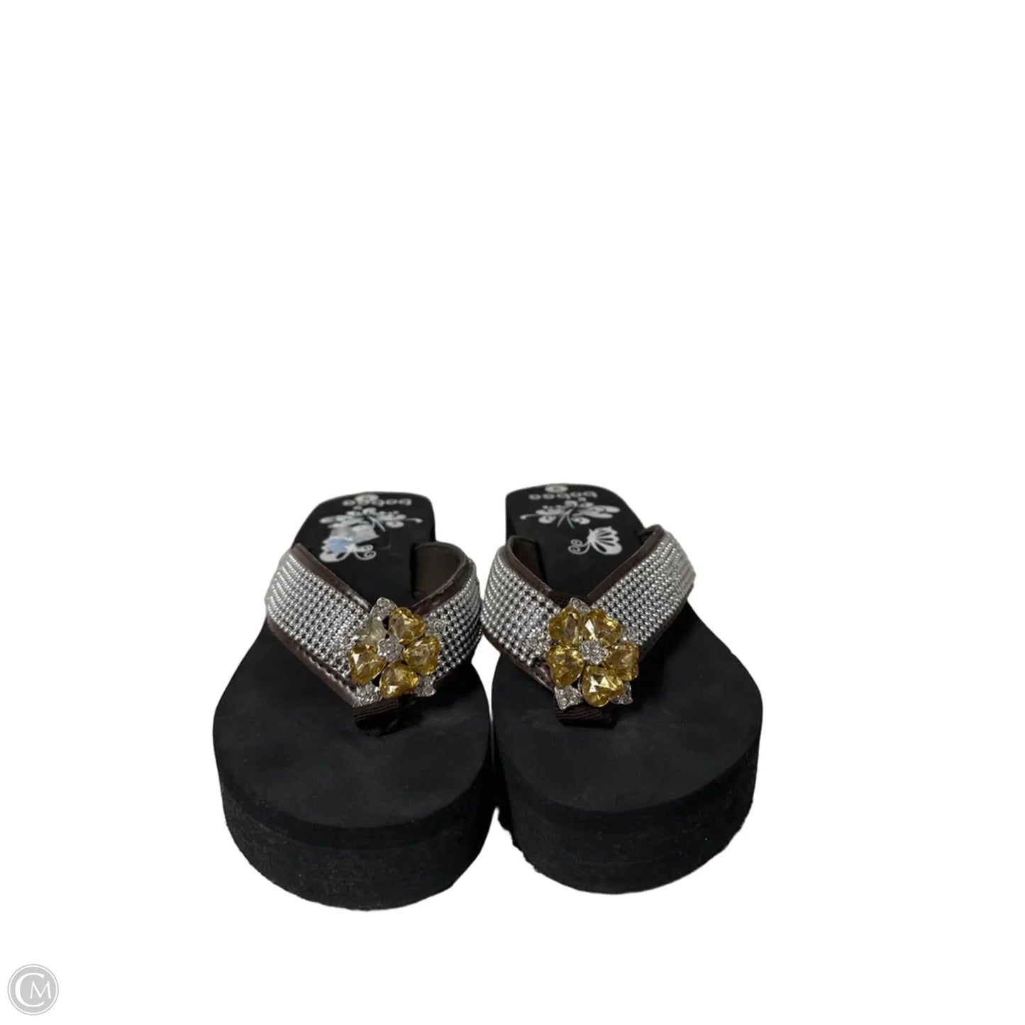 Sandals Heels Platform By Clothes Mentor In Black, Size: 9