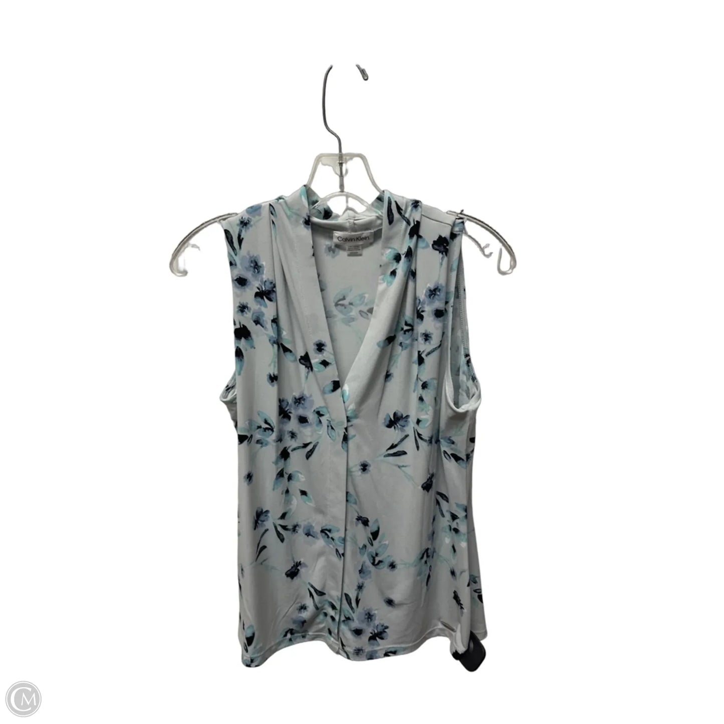 Top Sleeveless By Calvin Klein In Blue, Size: S