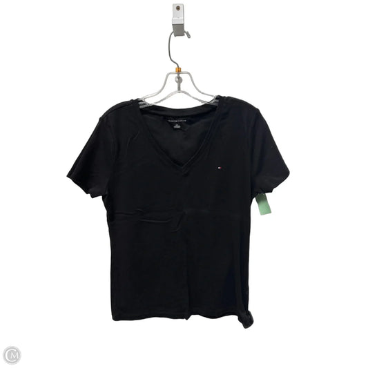 Top Short Sleeve By Tommy Hilfiger In Black, Size: L