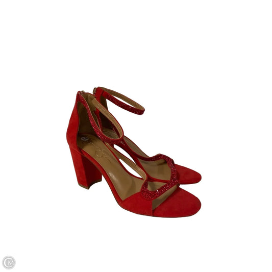 Shoes Heels Block By Jessica Simpson In Red, Size: 7.5