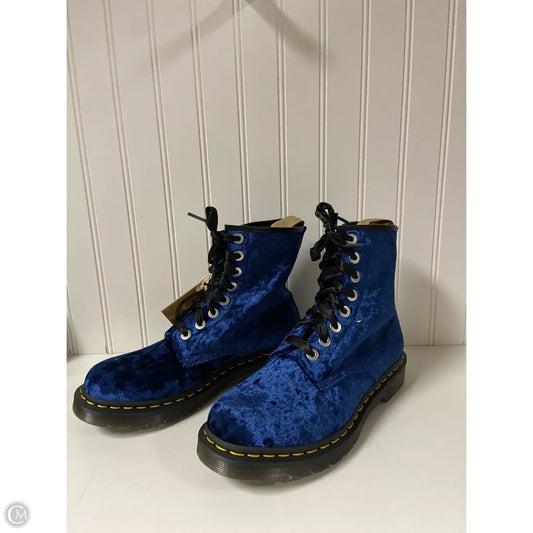 Boots Combat By Dr Martens In Blue, Size: 8