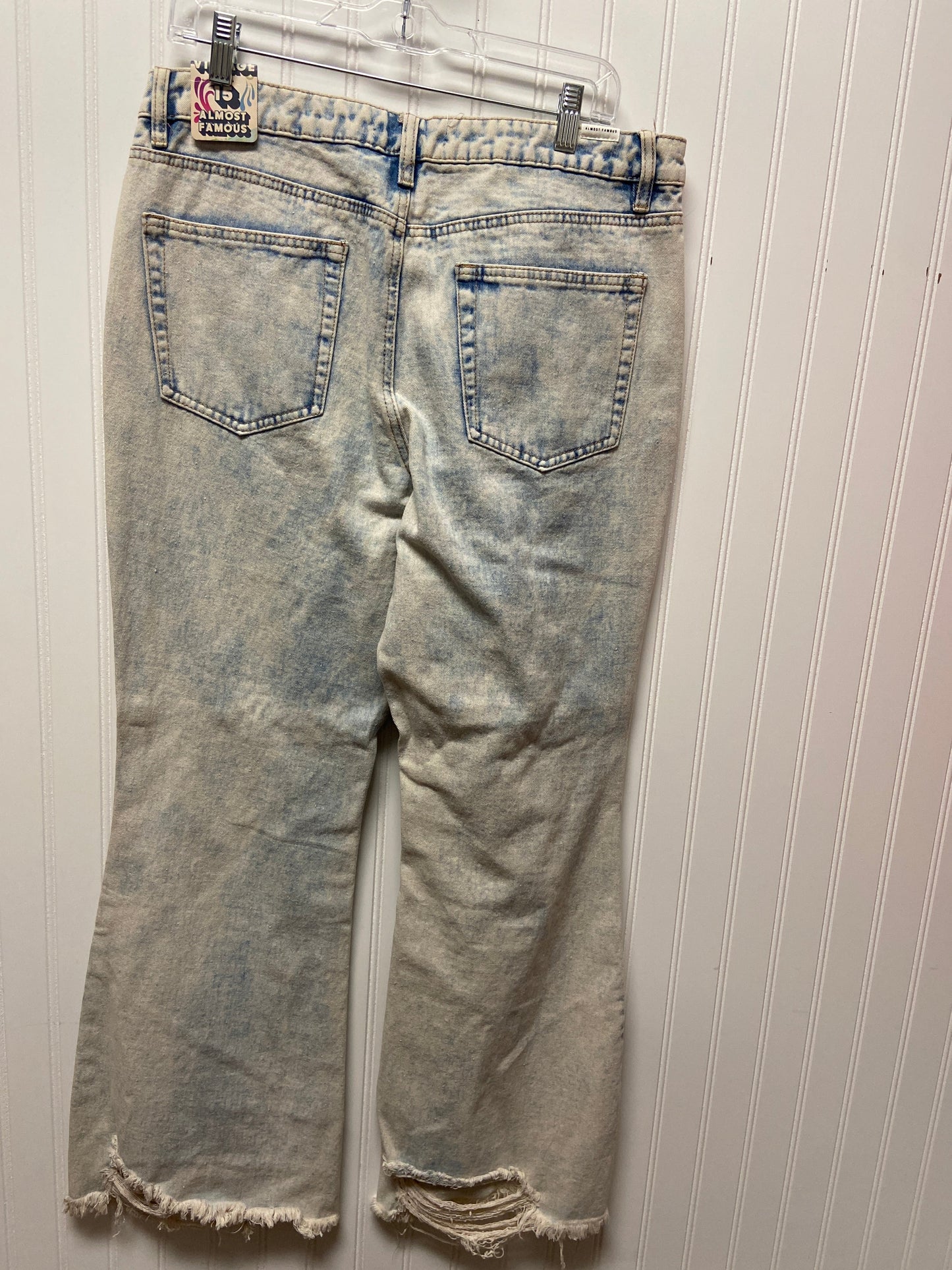 Jeans Flared By Almost Famous In Blue Denim, Size: 14