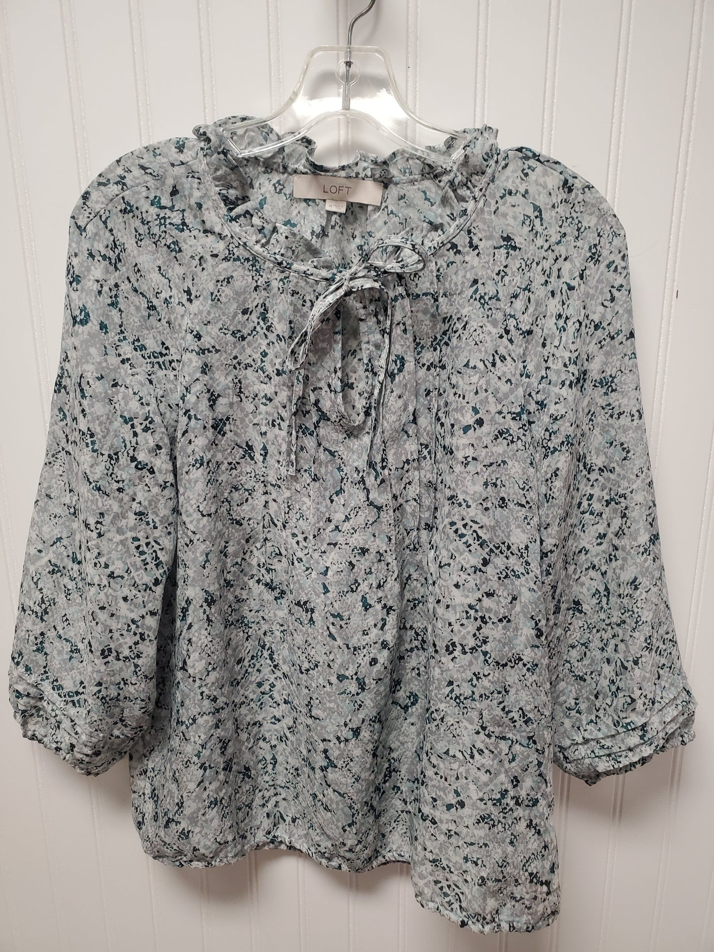 Top 3/4 Sleeve By Loft In Blue, Size: M