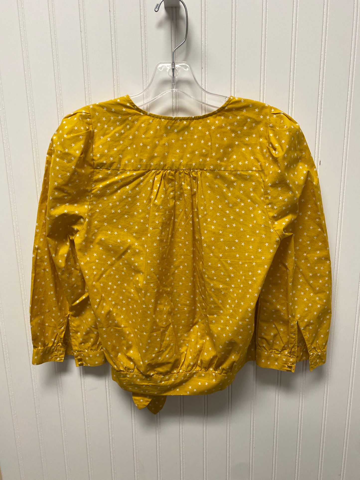 Top Long Sleeve By Madewell In Yellow, Size: S