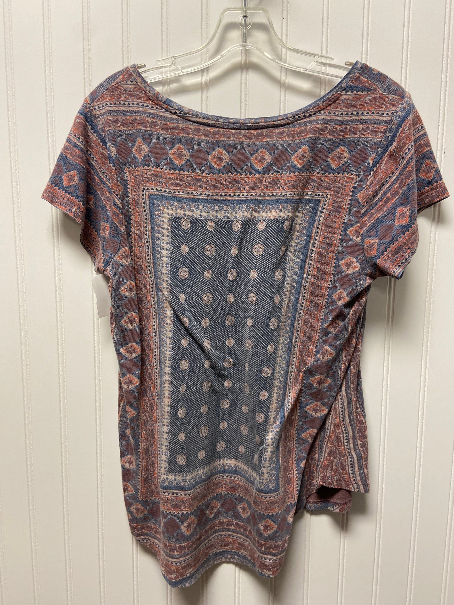 Top Short Sleeve By Lucky Brand In Navy, Size: L