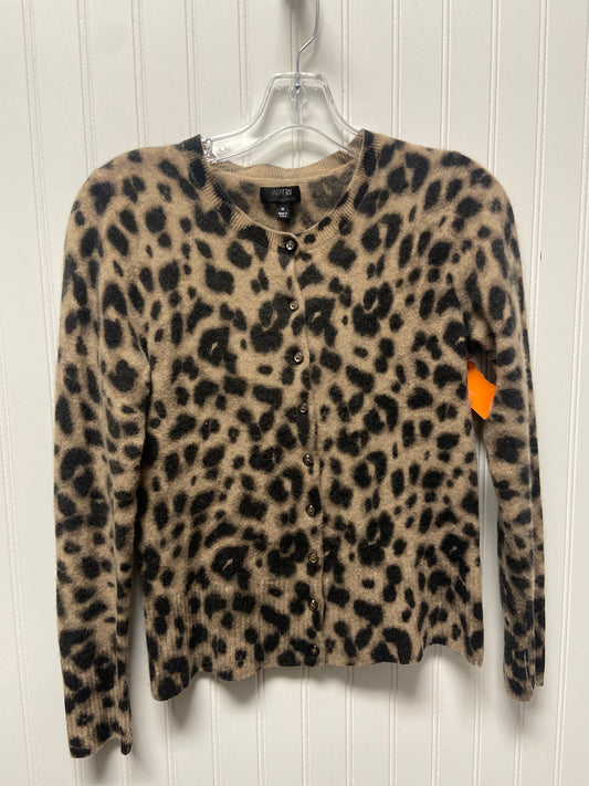 Sweater Cardigan By Aqua In Animal Print, Size: M