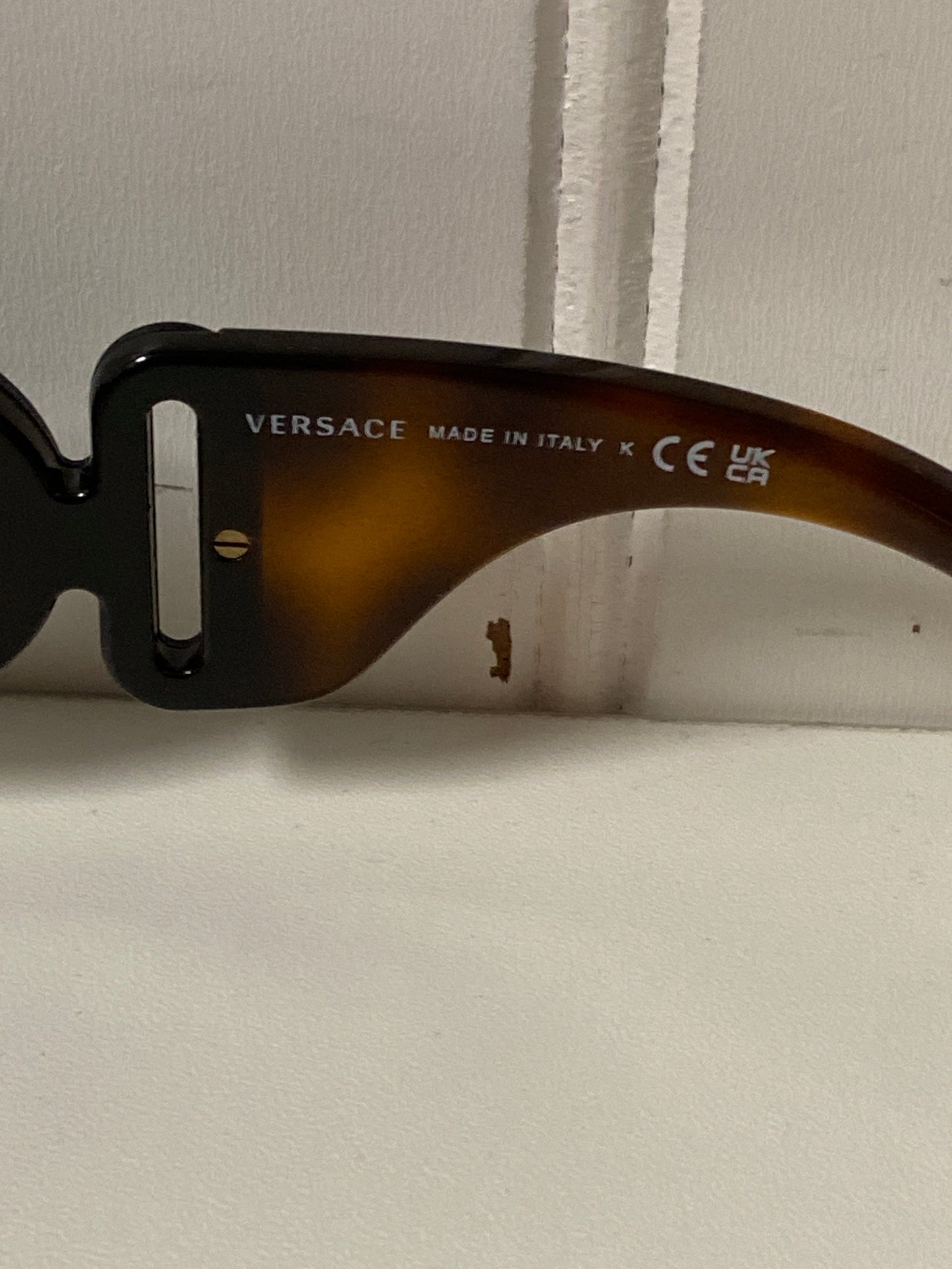 Sunglasses Luxury Designer By Versace, Size: Large