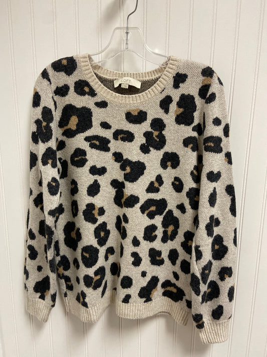 Sweater By Loft In Animal Print, Size: L