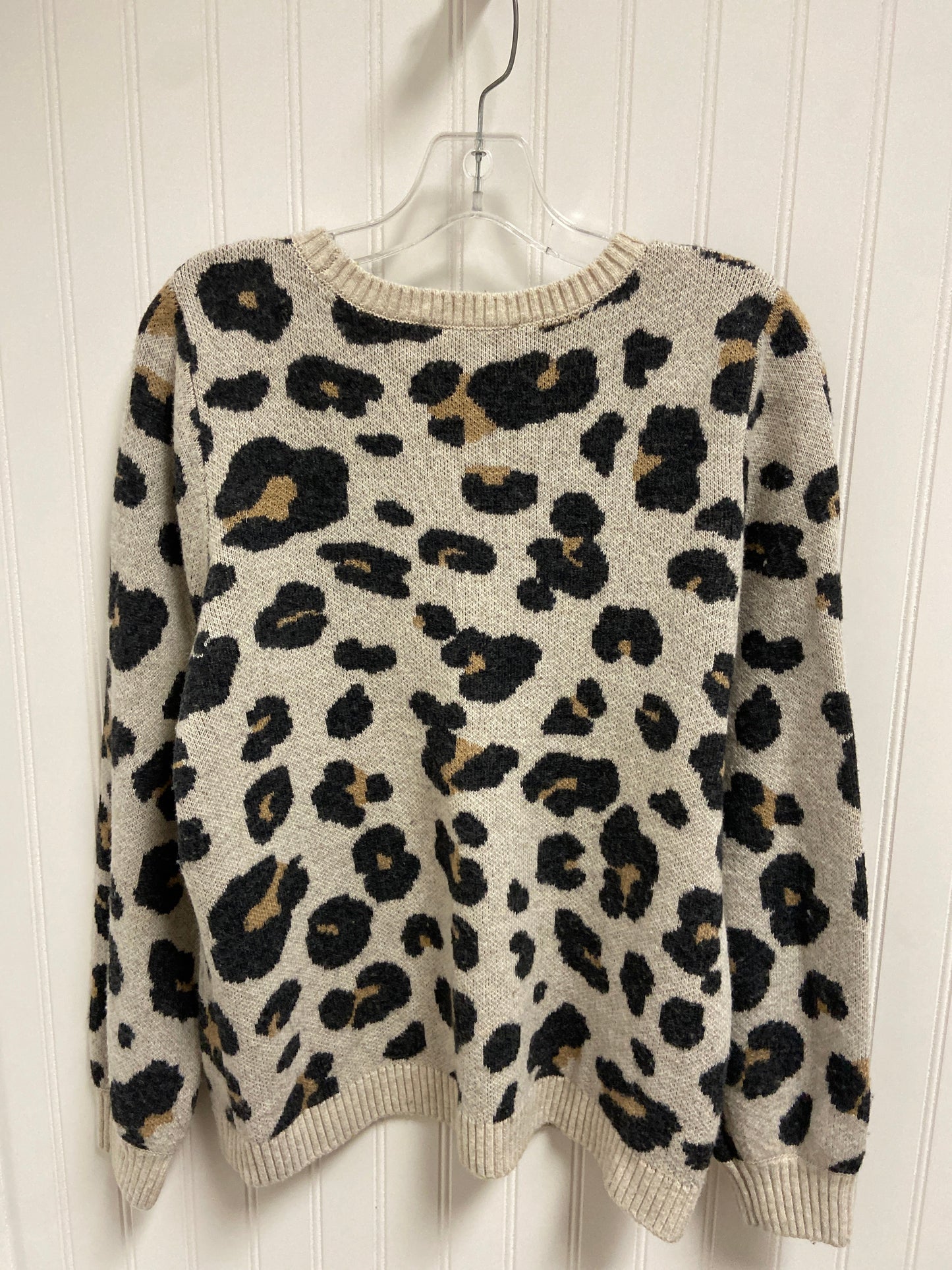 Sweater By Loft In Animal Print, Size: L