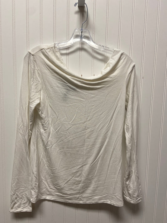 Top Long Sleeve By Bcbgmaxazria In White, Size: S