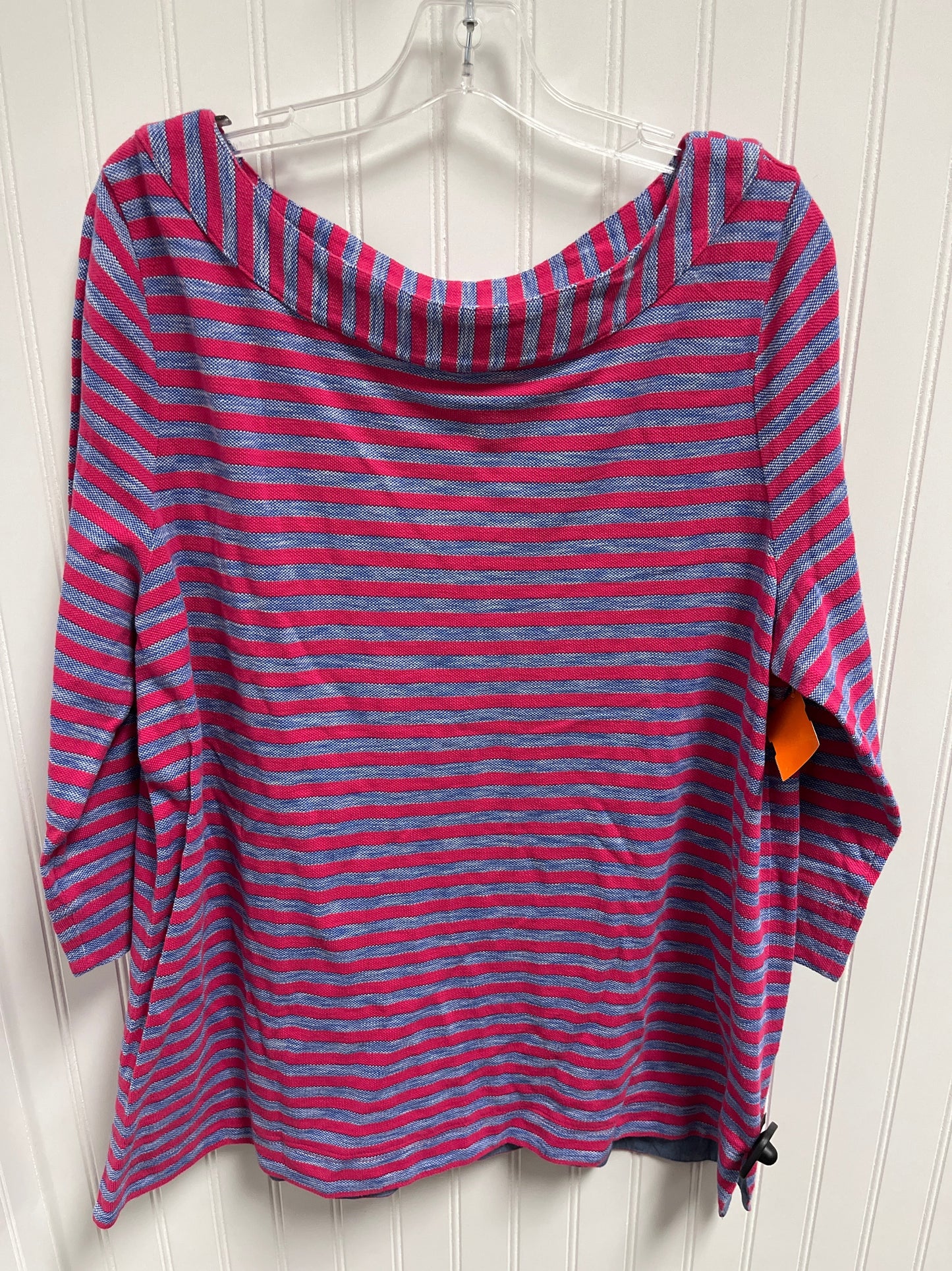 Top Long Sleeve By Talbots In Pink, Size: 2x