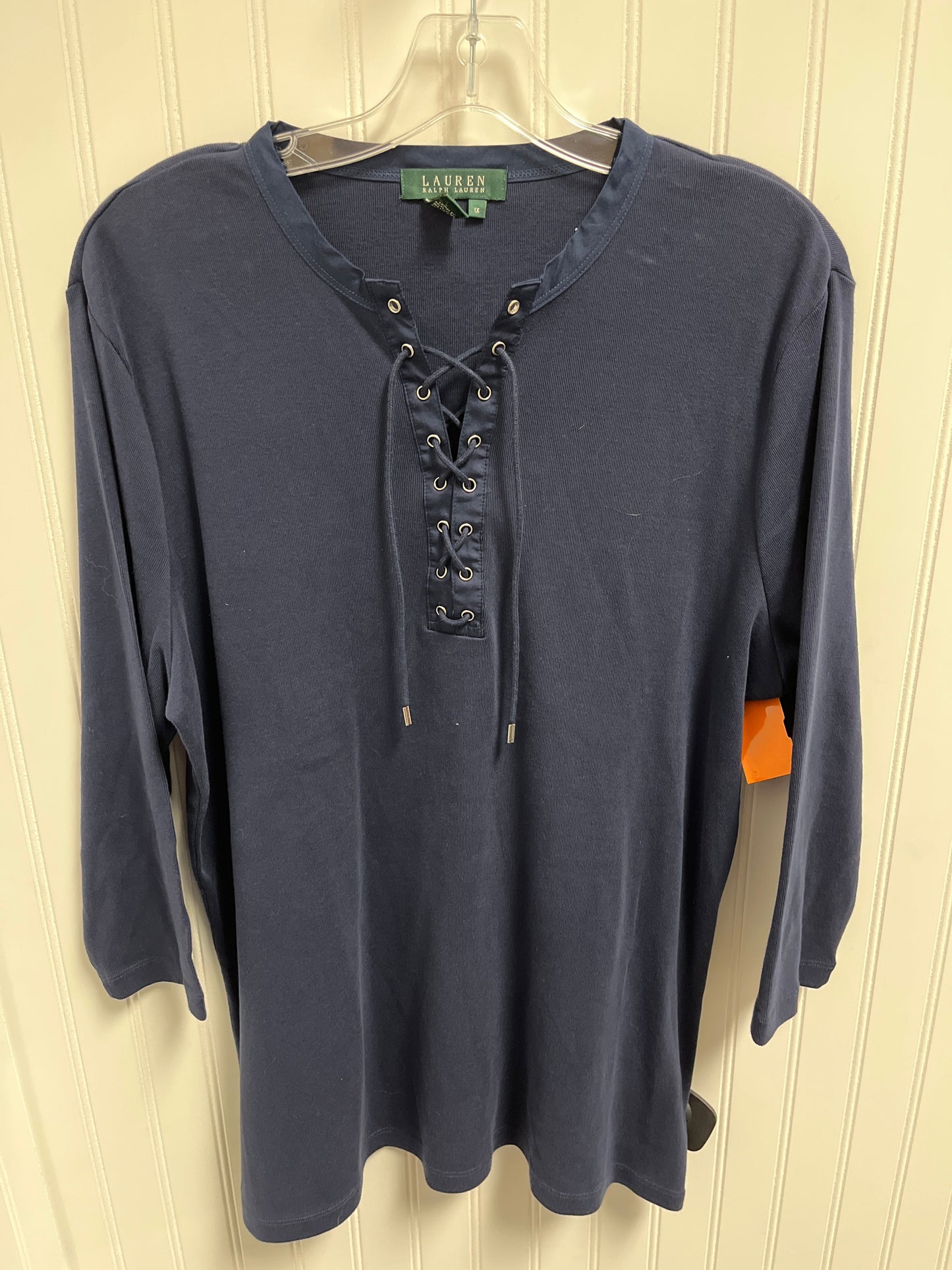 Top Long Sleeve By Ralph Lauren In Navy, Size: 1x