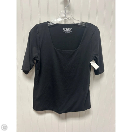 Top Short Sleeve Basic By Chicos In Black, Size: S