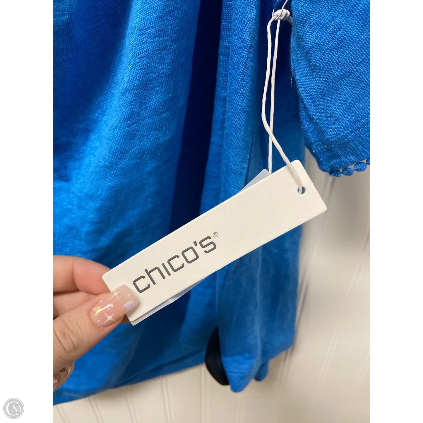 Top Short Sleeve By Chicos In Blue, Size: Xl