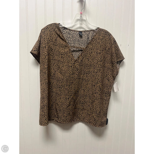 Top Short Sleeve By Shein In Animal Print, Size: Xl