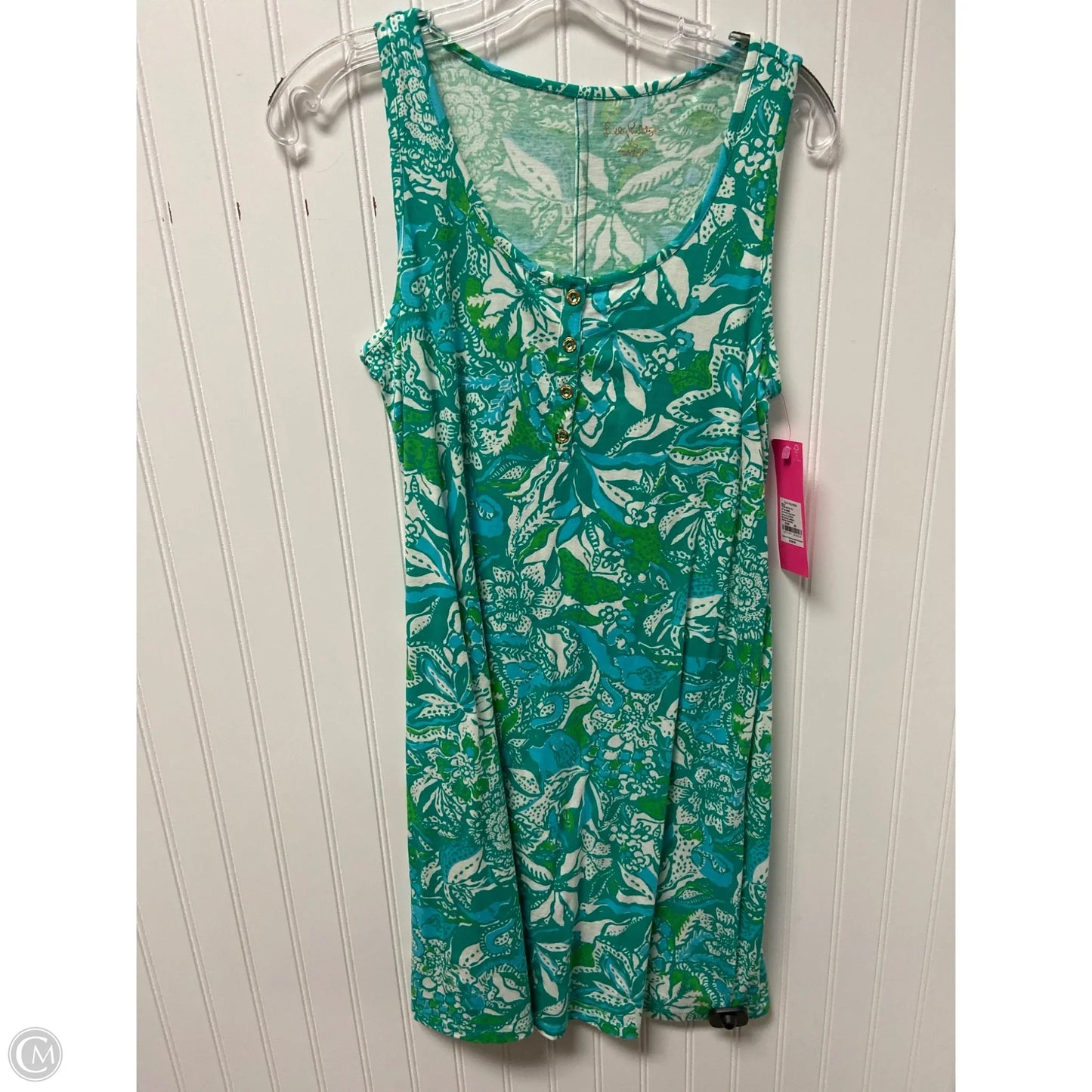 Dress Designer By Lilly Pulitzer In Green & White, Size: Xs