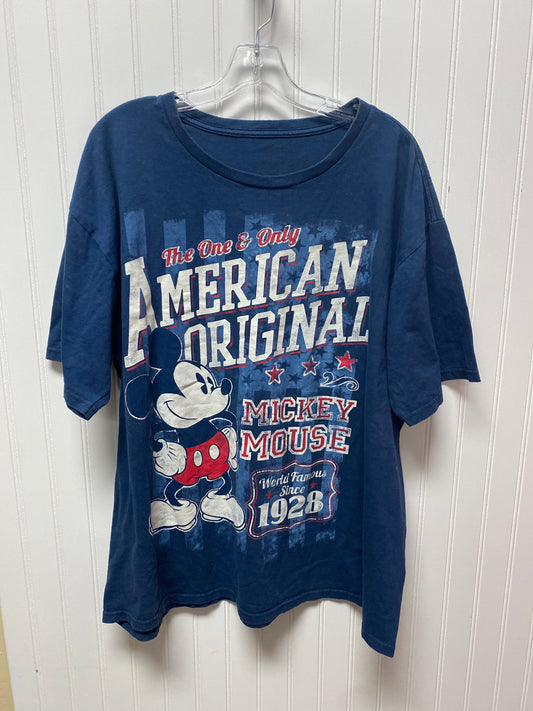 Top Short Sleeve By Disney Store In Navy, Size: 2x